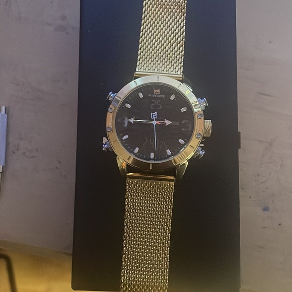 Naviforce Digital Gold Watch - Picture 2 of 5